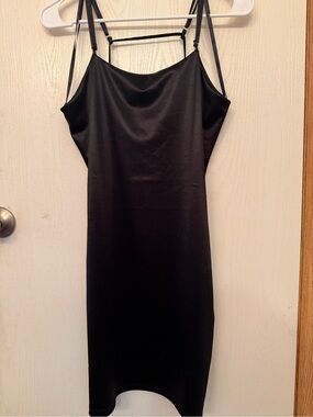 Little Black Slip Dress - Sleek Spaghetti Straps